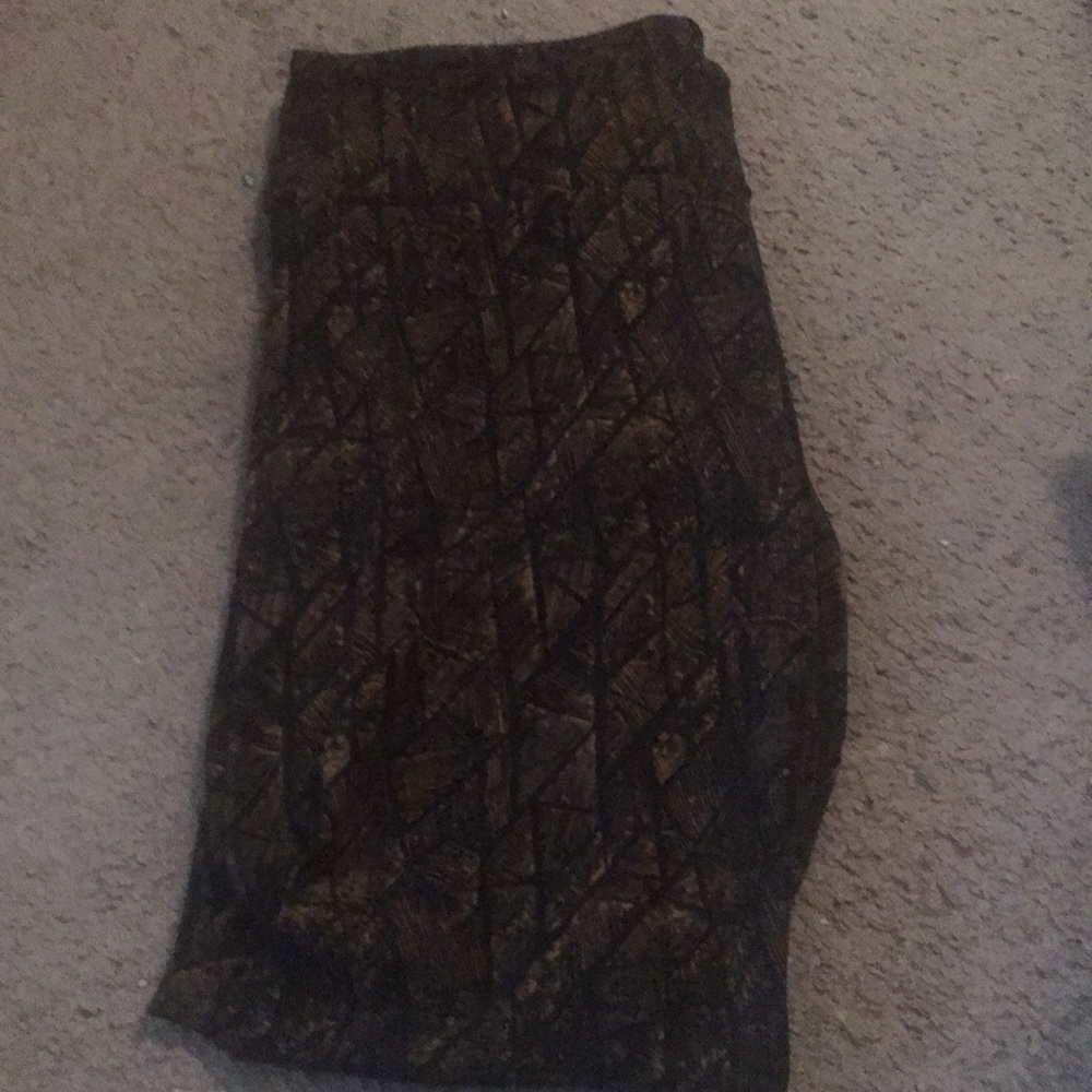 LuLaRoe TC Leggings Black & Mustard Triangle